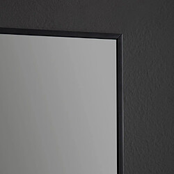 Kiamami Valentina MIROIR EN FIL DE FER POLI 50X70 RÉVERSIBLE AVEC BORDURE NOIRE MATE