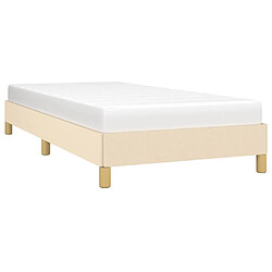 Avis Maison Chic Lit adulte - Lit simple Cadre de lit,Structure du lit Contemporain Crème 90x190 cm Tissu -MN76310