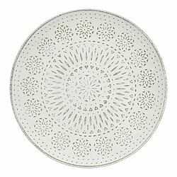 Gift Decor Table d'appoint Mandala 40 x 39 x 40 cm Bois Marron Blanc