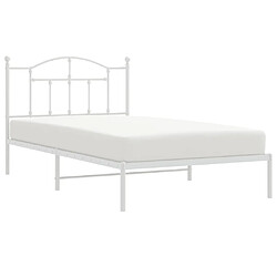 Avis Maison Chic Lit adulte - Cadre de lit métal avec tête de lit pour chambre blanc 100x200 cm -MN80350