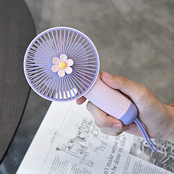 (Rose) Mini Ventilateur Design Fleur Fraîche Lame En Plastique Chargement Usb Portable Et Léger