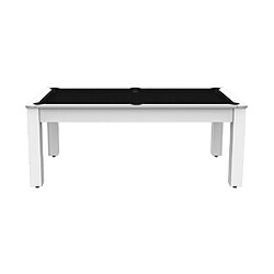 De Faugeres Billard convertible table 8 personnes Arizona (plateau et accessoires en option) Blanc boisé , Noir (plateau)