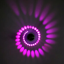 Stoex Plafonnier en Spirale Créatif Lustre Moderne Rond Applique Murale Led Simple Pour Chambre À Coucher, Café, Salon, 3W, Violet