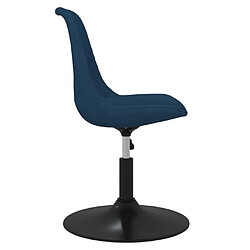 Acheter vidaXL Chaises pivotantes à manger lot de 4 Bleu Velours