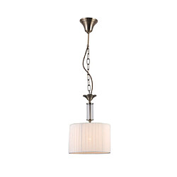 Luminaire Center Suspension Ferlena Verre,Acier,Tissu Antique Bronze