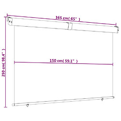 vidaXL Auvent latéral de balcon 165x250 cm Bleu pas cher