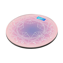 Balance de salle de bain à matrice magique rose mignonne, écran LCD, balance électronique numérique, balance de pesée corporelle, balance intelligente de la graisse corporelle, balance au sol