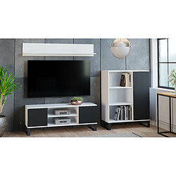 HT MEUBLES Meuble TV style industriel FLINT TV