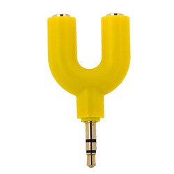 Avis Wewoo Dédoubleur Adaptateur Jack jaune 3.5mm Stéréo Mâle à Double 3.5mm Femelle Splitter