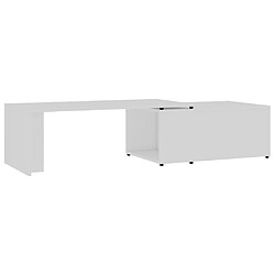 vidaXL Table basse Blanc 150x50x35 cm Bois d'ingénierie