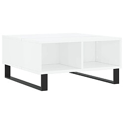 vidaXL Table basse blanc brillant 60x60x30 cm bois d'ingénierie