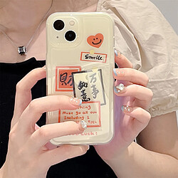 Avis GUPBOO Étui pour iPhone12Pro Amour smiley texte simple étui de téléphone portable niche transparente femme