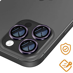 Avis Avizar Verre Trempé Caméra pour iPhone 16 Pro Dureté 9H Anti-rayures Violet