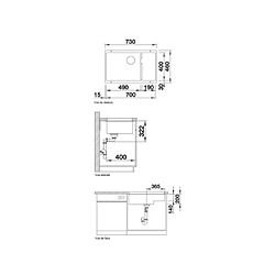 Blanco Evier sous plan Sublime 700-U-Level 526003