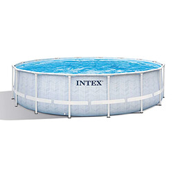 Kit piscine tubulaire Intex Chevron ronde 4,88 x 1,22 m + 6 cartouches de filtration