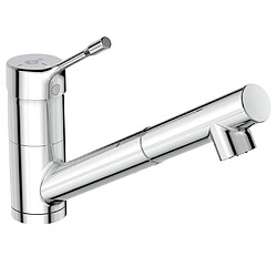 Ideal Standard - Mitigeur évier avec douchette extractible CERALOOK orientable chromé - BC294AA