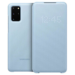 Samsung Étui Galaxy S20 Plus Lite Rabat Translucide Led View Cover Original Bleu Ciel