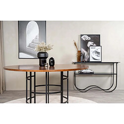 Acheter Furniture Fashion Table de repas effet bois et noir en MDF et acier Copenhagen 140 cm.