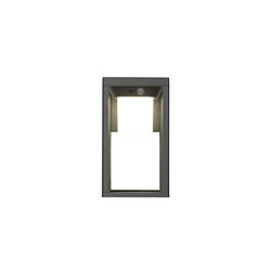 Leds C4 Applique murale extérieur Bow Polycarbonate,Aluminium Opale, gris urbain pas cher