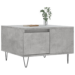 Avis Maison Chic Table basse,Table Console Table d'appoint, Table pour salon gris béton 55x55x36,5 cm bois d'ingénierie -MN82731