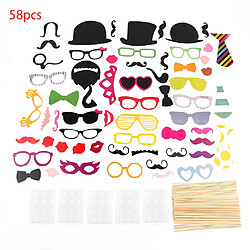 Universal 58 pièces/lot d'accessoires colorés sur le stand photo bâton moustache pour un mariage intéressant