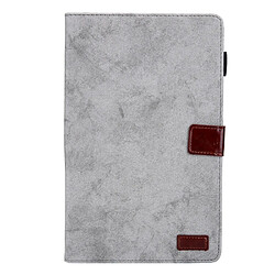 Wewoo Housse Coque Etui à rabat horizontal en cuir de style affaires pour Galaxy Tab S5e / T720avec support et fente cartecadre photo et fonction veille / réveil Gris