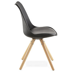 Avis Alterego Chaise scandinave 'GOUJA' noire