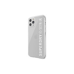 Superdry Coque pour Apple iPhone 11 Pro Collection Snap Case Clear en TPU Transparent