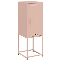 vidaXL Buffet haut rose 36x39x107 cm acier