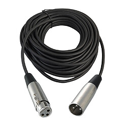 CÂBLE D'EXTENSION MICROPHONE MICROPHONE XLR 3 Broches MÂLE À FEMELLE NOIR 65ft pas cher