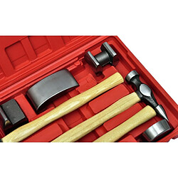 Helloshop26 Coffret set de marteau et tas pour carrossier 7 pièces outils garage atelier bricolage 3402029/2