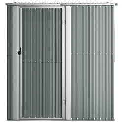 Helloshop26 Abri de jardin cabane cabanon maison de stockage remise extérieur hangar outils robuste 180,5 x 97 x 209,5 cm acier galvanisé gris 02_0022230