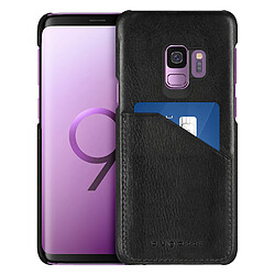 Coque Galaxy S9 Coque rigide Revêtement cuir Porte-carte Bugatti Londra - Noir