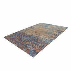 Acheter Paris Prix Tapis Jacquard à Poils Courts Blaze Bleu & Beige 155 x 230 cm