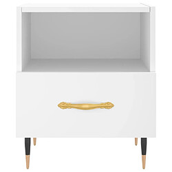 Acheter Maison Chic Table de chevet,Table de nuit,Table d'appoint pour salon blanc 40x35x47,5 cm bois d’ingénierie -MN46194