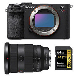 Sony Alpha a7CR (Noir) Appareil photo sans miroir +Sony FE 24-70mm f2.8 GM II (SEL2470GM2) E-Mount+Lexar 64GB Professional 2000x UHS-II SDXC Memory Card