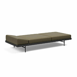 Avis Inside 75 INNOVATION LIVING Canapé design PURI convertible lit 195*80 cm tissu Vivus Dusty Olive, avec table chêne