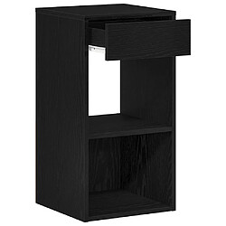 Acheter vidaXL Table de chevet avec tiroir noir 35x34x66,5 cm