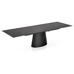 Avis Inside 75 Table extensible 10 couverts ELLISSE 240 cm pieds métal plateau céramique noir