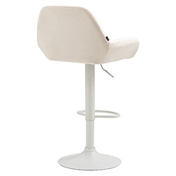 Acheter Non Tabouret de bar Braga velours blanc