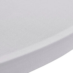 Acheter Decoshop26 Housses élastiques de table Ø 80 cm Blanc 2 pièces DEC022494