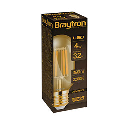 Acheter BRAYTRON Lot de 5 ampoules LED T45 filament 4W E27 2200K Dimmable