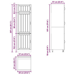 vidaXL Armoire de cuisine Lucca blanc bois d'ingénierie pas cher