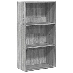 vidaXL Bibliothèque sonoma gris 60x30x114 cm bois d'ingénierie