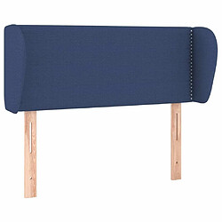 Maison Chic Tête de lit scandinave avec oreilles,meuble de chambre Bleu 103x23x78/88 cm Tissu -MN90462