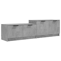 vidaXL Meuble TV Gris béton 158,5x36x45 cm Bois d'ingénierie