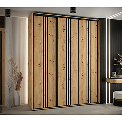 Abiks Meble Armoire DAVOS 6 À Portes Coulissantes 235,2/190/60 3 Portes