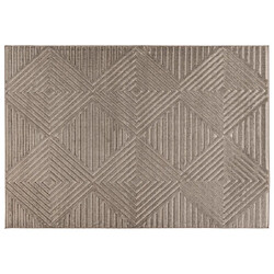 Lisa Design Rio - tapis rectangulaire motif géométrique - intérieur et extérieur - taupe