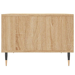 Maison Chic Table basse,Table Console Table d'appoint, Table pour salon Chêne sonoma 60x50x36,5 cm Bois d'ingénierie -MN31738 pas cher