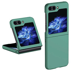 Htdmobiles Coque pour Samsung Galaxy Z Flip 5 5G - housse etui rigide avant et arriere - VERT FONCE